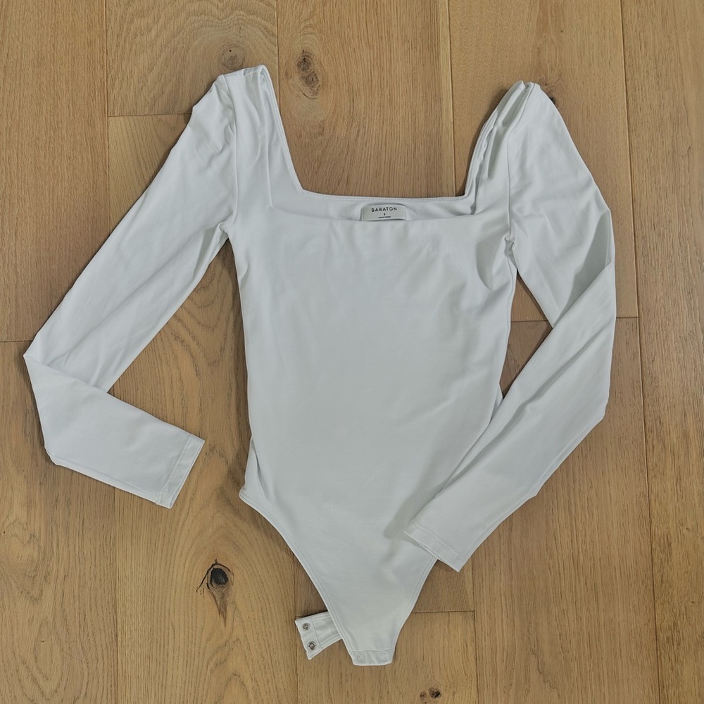 White Aritzia Babaton Body Suit